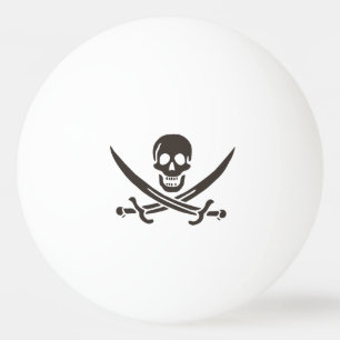 Obsidian Skull Schwerter Pirate Flag Calico Jack Tischtennisball