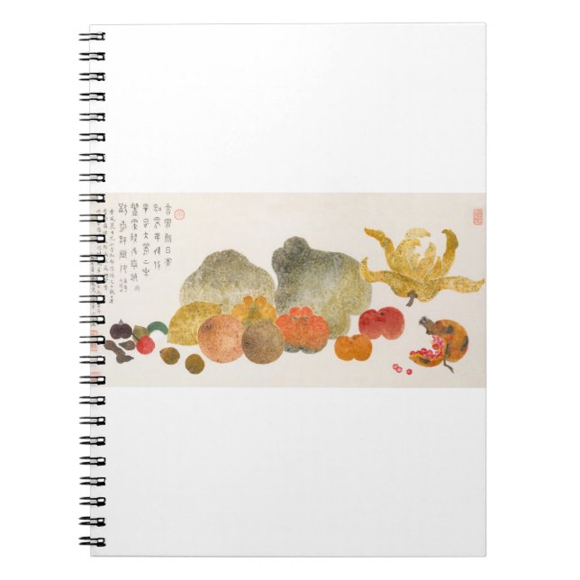 Obst (1945) chinesisches Gemälde von Ding Fuzhi. Notizblock (Vorderseite)
