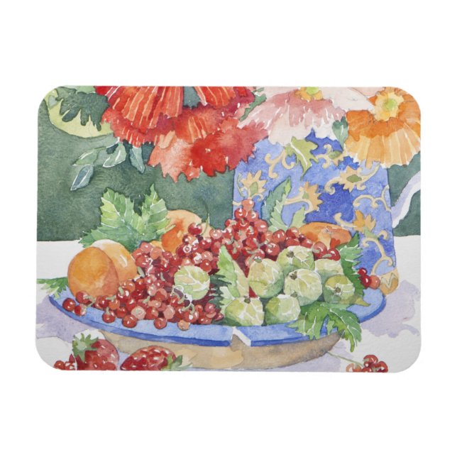 Obst auf einem Teller 2014 Magnet (Horizontal)