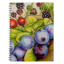 Obst aus dem Hedgerow Fine Art Notebook Notizblock