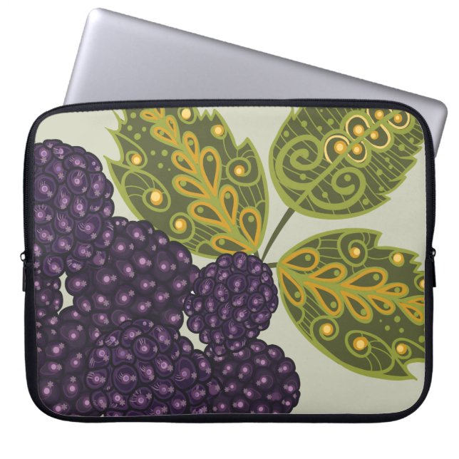 Obst Blume Cool Niedlich Girly Retro Floral Laptopschutzhülle (Vorderseite)
