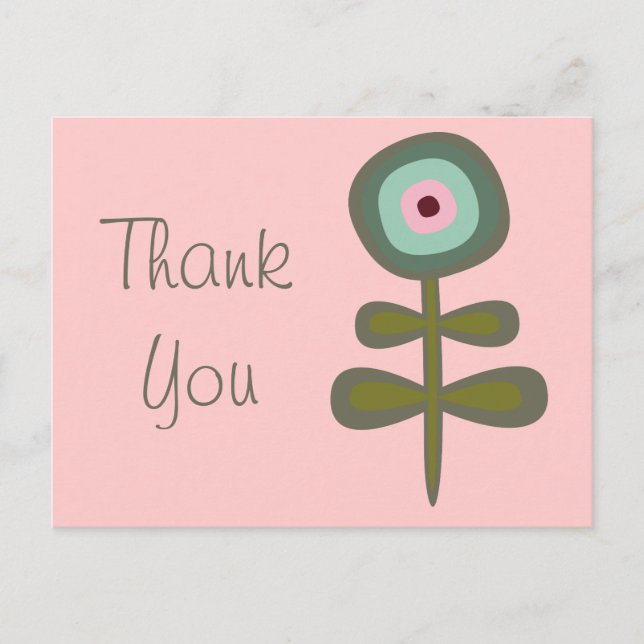 Obst Blume Cool Niedlich Girly Retro Floral Postkarte (Vorderseite)