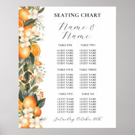 Obst Blume Tabelle 6 Sitzplan Hochzeitsorn Poster