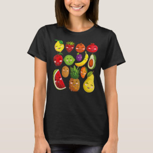 Obst Collage Niedliches Obst und Gemüse T-Shirt