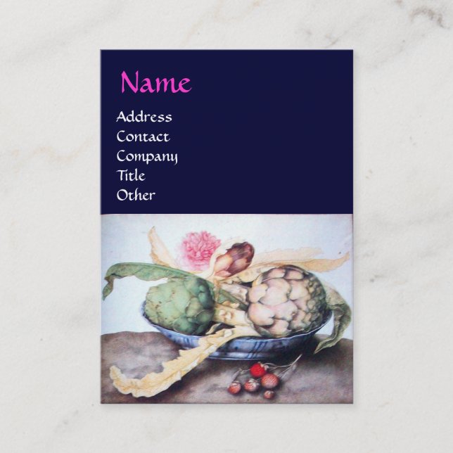 OBST DER SAISON 4- KÜNSTLER, ROSE & STRAWBERRIES VISITENKARTE (Vorderseite)