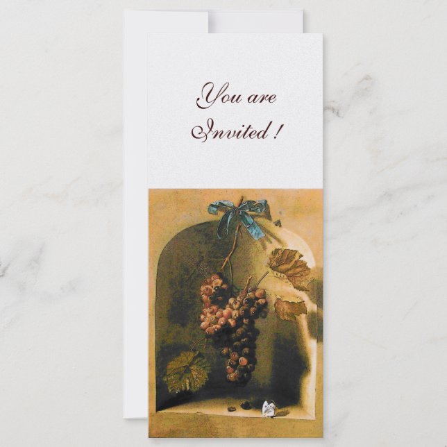 OBST DER SAISON - WOHLSTAND, braun-gelb Einladung (Vorderseite)