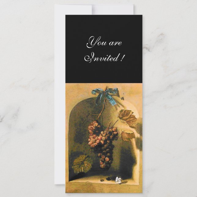 OBST DER SAISON - WOHLSTAND, braun-gelb Einladung (Vorderseite)