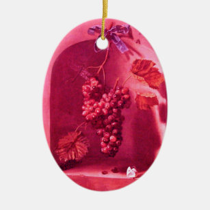 OBST DER SAISON - WOHLSTAND Pink Lila Amethyst Keramik Ornament