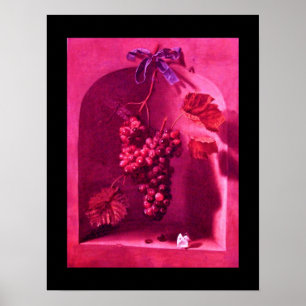 OBST DER SAISON - WOHLSTAND rosa lila Poster