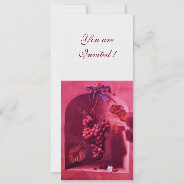 OBST DER SAISON - WOHLSTAND, rosa, weißes Eis Einladung (Vorderseite)