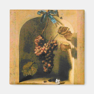 OBST DER SAISON - WOHLSTAND TRAGED GRAPES Rustikal Magnet
