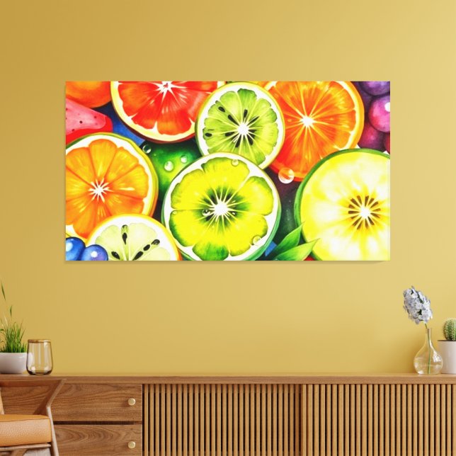 OBST DES LEBENS 8 LEINWANDDRUCK (Insitu (Wohnzimmer))