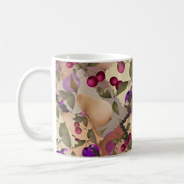Obst, Flickwerk Kaffeetasse (Links)