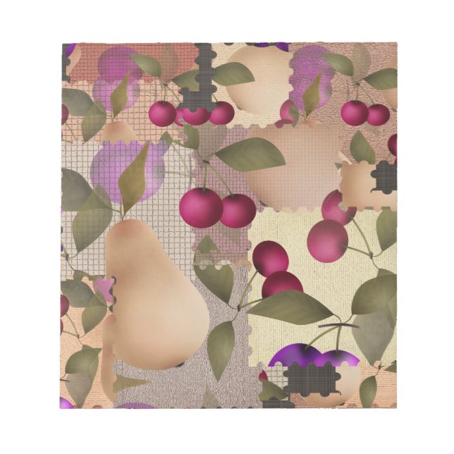Obst, Flickwerk Notizblock (Vorderseite)