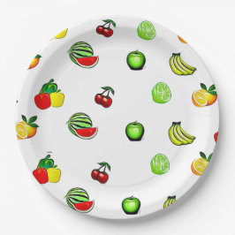Obst & Gemüse Graphics Food Party Paper Plate Pappteller