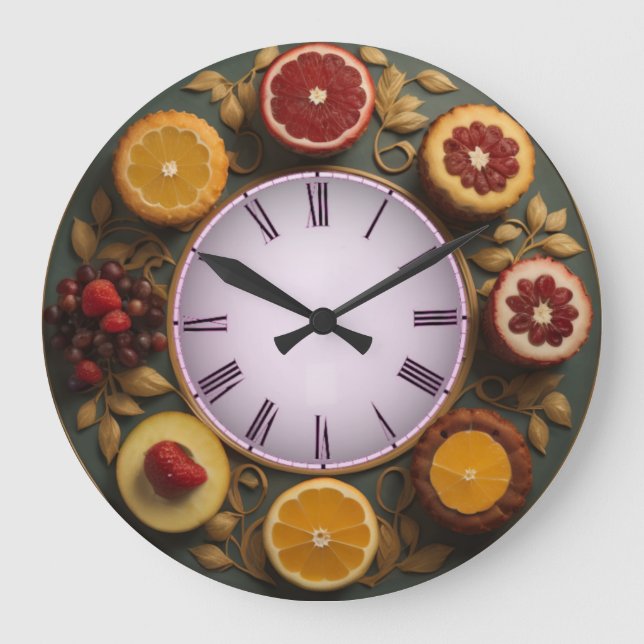 Obst Große Wanduhr (Vorderseite)