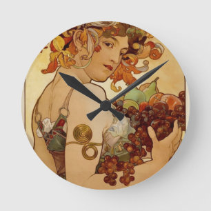 Obst - Herbst 1897 Runde Wanduhr