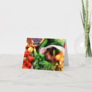 Obst in Veg - Notizkarten für den Alltag Dankeskarte