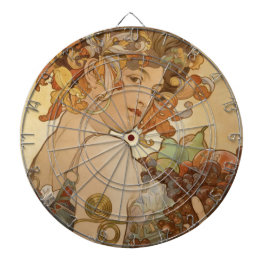 Obst (Jugendstil) (Portrait von Frauen) (Obst) Dartscheibe