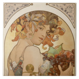 Obst (Jugendstil) (Portrait von Frauen) (Obst) Fliese