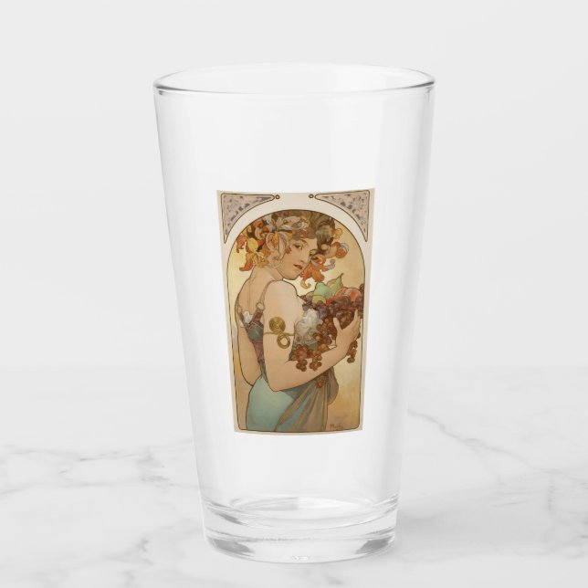Obst (Jugendstil) (Portrait von Frauen) (Obst) Glas (Vorderseite)