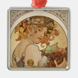 Obst (Jugendstil) (Portrait von Frauen) (Obst) Ornament Aus Metall