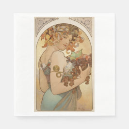Obst (Jugendstil) (Portrait von Frauen) (Obst) Serviette