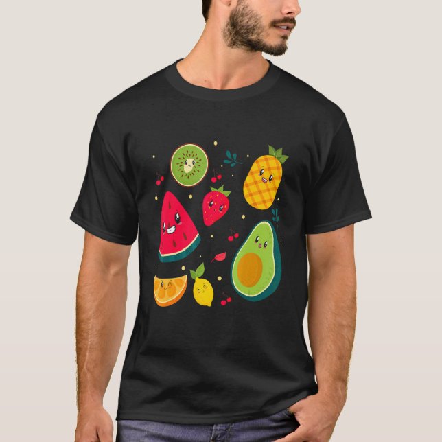Obst Kostüm Niedlich Fruchtsalat Männer Frauen Paa T-Shirt (Vorderseite)