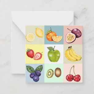 Obst Mitteilungskarte