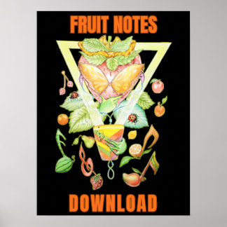 Obst-Noten-Download Poster