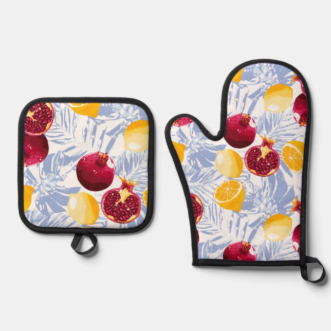 Obst Oven Mitt Set (Vorderseite)