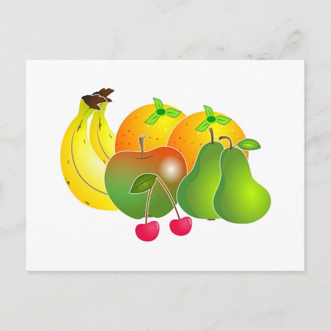Obst Postkarte (Vorderseite)
