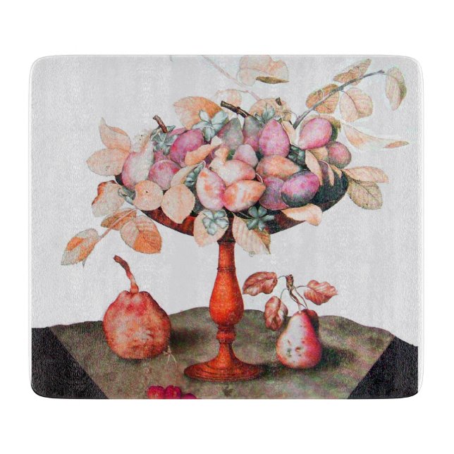 OBST/PUNKTE, PEARS UND KERRIEN DER SAISON SCHNEIDEBRETT (Vorderseite)