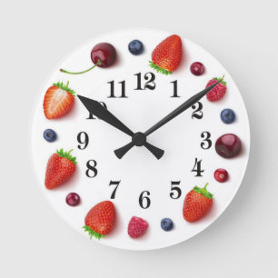 Obst Runde Wanduhr