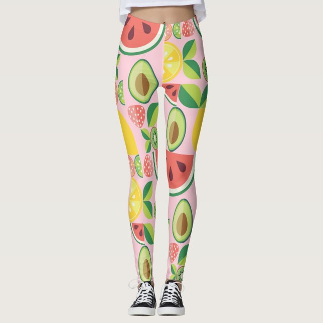 Obst- und Blätter Leggings (Vorderseite)