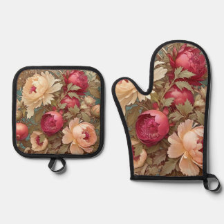 Obst- und Blumen-Topflappen-Set Ofenhandschuh & Topflappen-Set