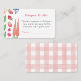 Obst und Gemüse Babydusche Windelwindeln Begleitkarte