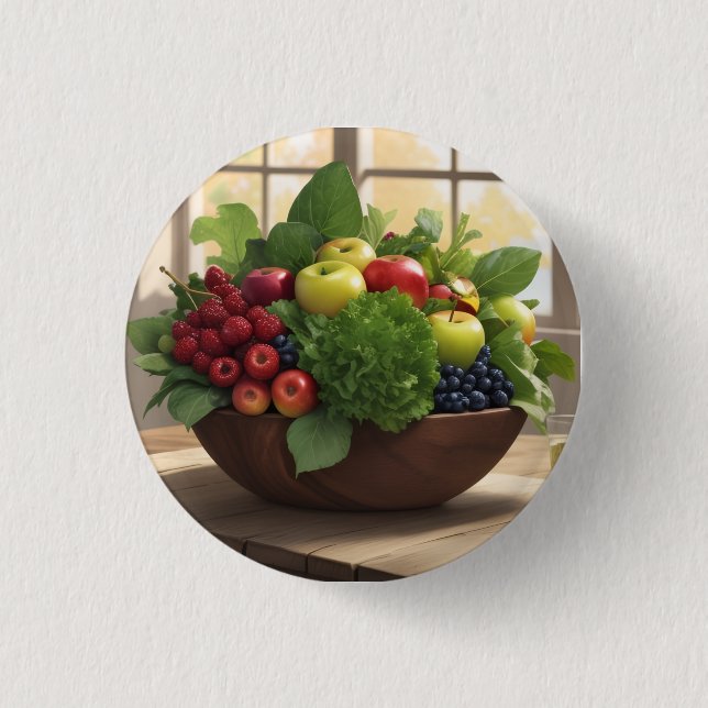 Obst und Gemüse Button (Vorderseite)
