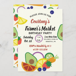 Obst und Gemüse der Geburtstagspartei Einladung