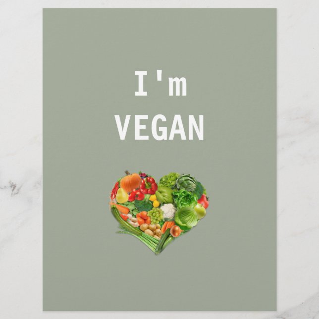Obst und Gemüse Herz - Vegan Flyer (Vorne)