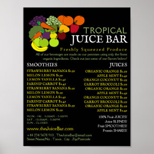 Obst und Gemüse, Juice-Bar Poster