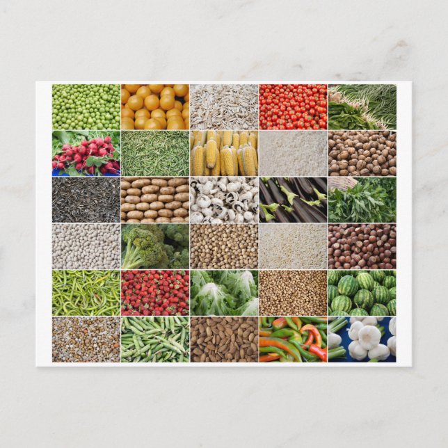 Obst und Gemüse Postkarte (Vorderseite)