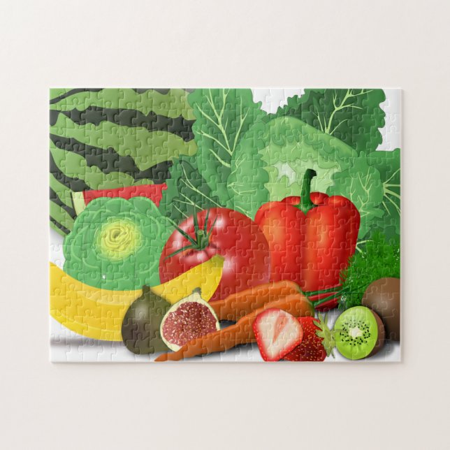 Obst und Gemüse Puzzle (Horizontal)