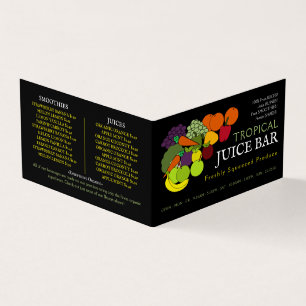Obst und Gemüse, Saft, Bar, im Einzelnen Visitenkarten