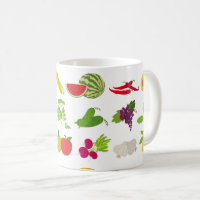 Obst und Gemüse - Tasse frisch und farbenfroh