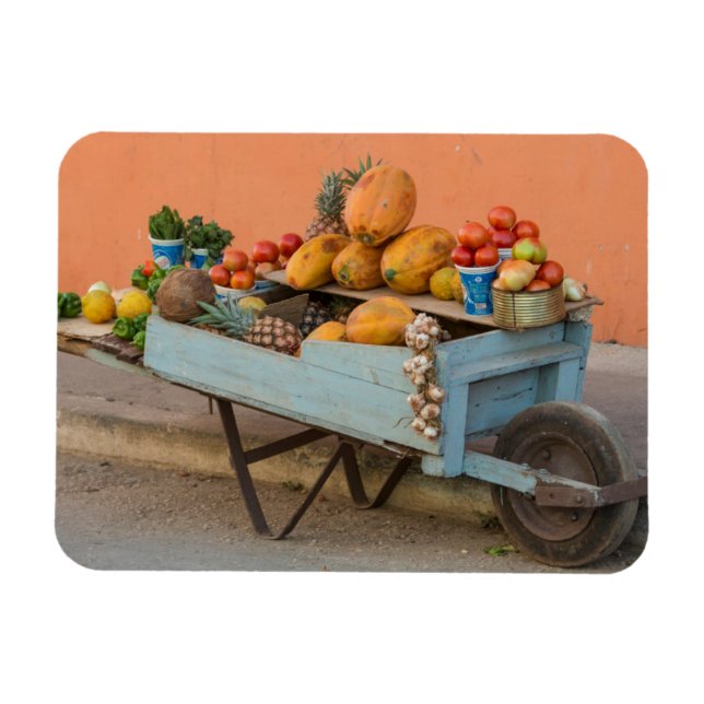 Obst- und Gemüsekarren, Kuba Magnet (Horizontal)