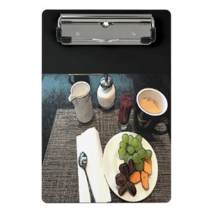 Obst und Kaffee Mini Klemmbrett
