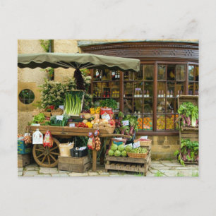 Obst und Veg farbenfrohe englische Village Store Postkarte