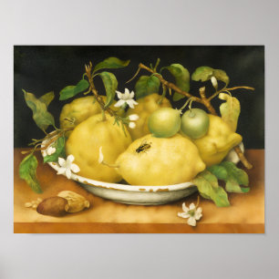 OBST UND WEISSE BLUME DER SAISON POSTER