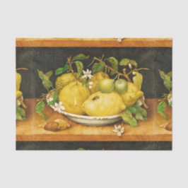 OBST UND WEISSE BLUME DER SAISON SEIDENPAPIER